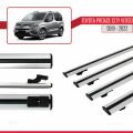 Toyota Proace City Verso 2019-2022 Arası ile Uyumlu BASIC Model Ara Atkı Tavan Barı Gri 4 Adet