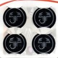Abarth Siyah Alüminyum Yapıştırma Jant Göbeği 4Lü 60mm