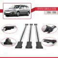 Toyota Corolla 9 (E120) SW 2000-2006 Arası ile Uyumlu FLY Model Ara Atkı Tavan Barı Gri 3 Adet
