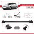 Toyota Corolla 9 (E120) SW 2000-2006 Arası ile Uyumlu FLY Model Ara Atkı Tavan Barı Gri 3 Adet