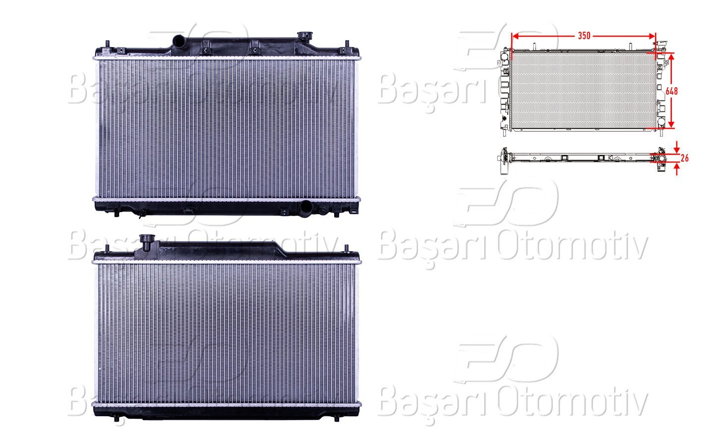 Honda Civic 7 Type R 2001-2005 Uyumlu Su Radyatörü