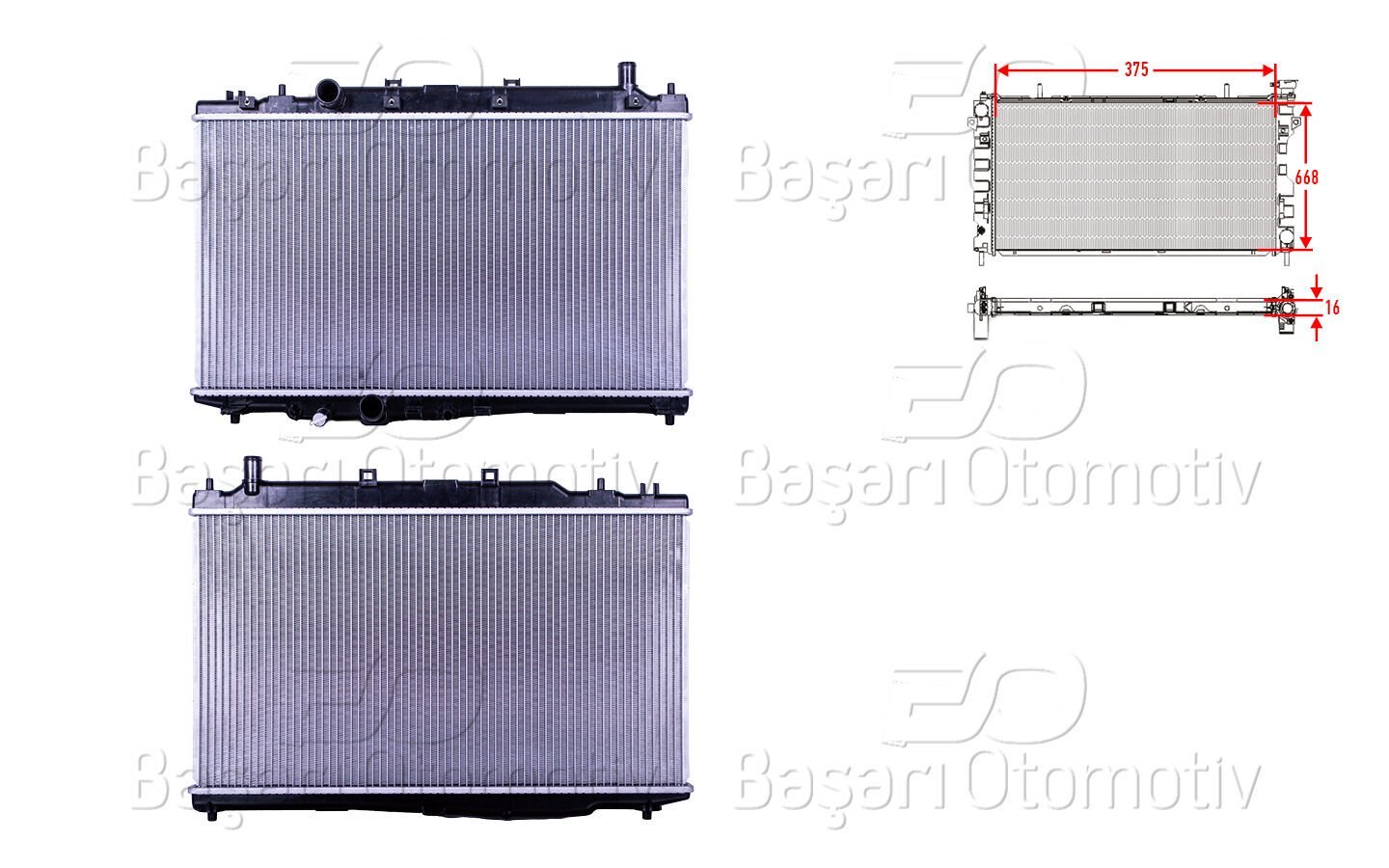 Honda HR-V 2015-2018 Uyumlu Su Radyatörü