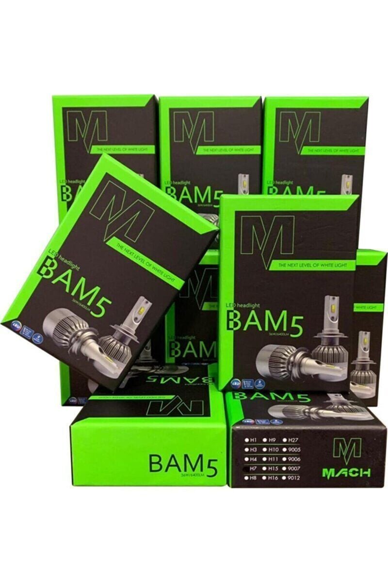 H7 BAM5 Mach Led Xenon Beyaz 12V / 50W / 10800 Lumens