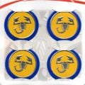 Abarth Sarı Alüminyum Yapıştırma Jant Göbeği 4Lü 60mm