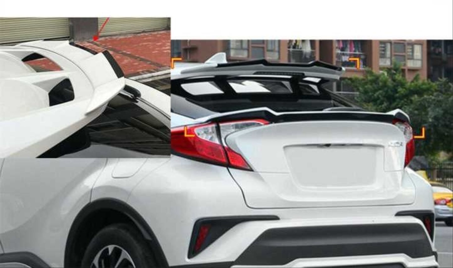 Toyota  C-HR (2016-2019) Arası Uyumlu Cam Üstü Spoiler