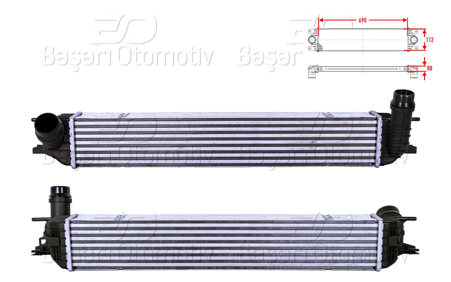 Renault Laguna 2007-2015 Turbo Radyatörü (Intercooler) 690x112x80