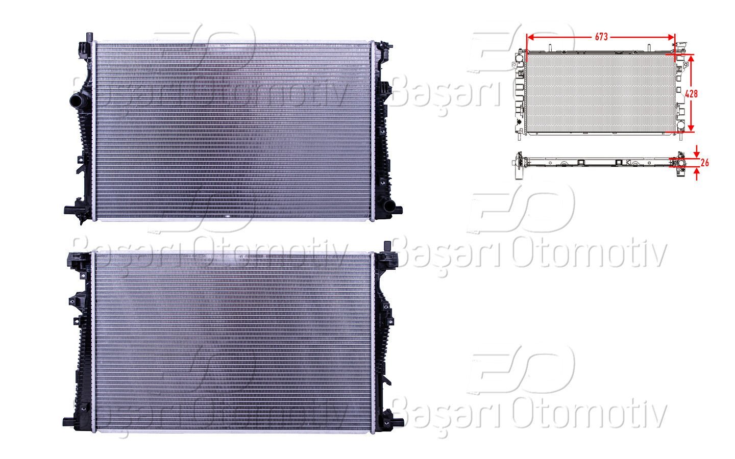 Jeep Cherokee (KL) 2018 ve Sonrası Uyumlu Su Radyatörü