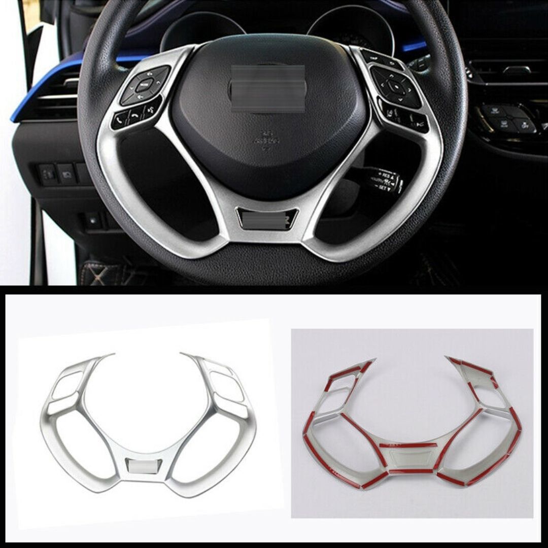 Toyota C-HR (2016-2019) Arası Uyumlu Direksiyon Kaplama / Sılver