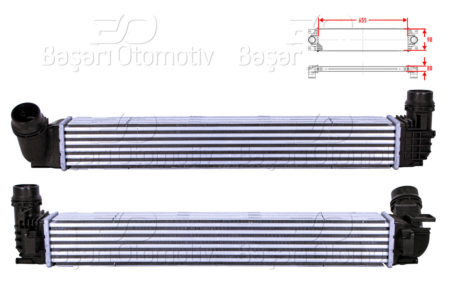 Renault Scenic Grand Scenic Megane 2008 Sonrası Turbo Radyatörü (Intercooler) 655x90x80
