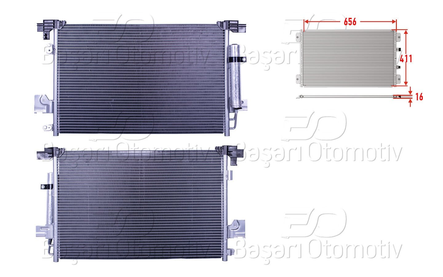 Mitsubishi ASX 2010-2020 Klima Radyatörü 656x411x16