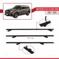 Mercedes GLS Class X166 2017-2019 Arası ile Uyumlu BASIC Model Ara Atkı Tavan Barı Siyah 3 Adet
