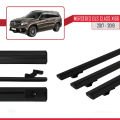Mercedes GLS Class X166 2017-2019 Arası ile Uyumlu BASIC Model Ara Atkı Tavan Barı Siyah 3 Adet