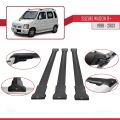 Suzuki Wagon R+ 1998-2003 Arası ile Uyumlu FLY Model Ara Atkı Tavan Barı Siyah 3 Adet
