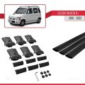 Suzuki Wagon R+ 1998-2003 Arası ile Uyumlu FLY Model Ara Atkı Tavan Barı Siyah 3 Adet