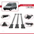 Peugeot Partner Pre-Facelift 1996-2003 Arası ile Uyumlu FLY Model Ara Atkı Tavan Barı Gri 3 Adet