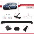 Volkswagen Touran Cross Post-Facelift 2010-2015 Arası ile Uyumlu FLY Model Ara Atkı Tavan Barı Siyah 2 Adet