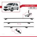 Vauxhall Combo E Life 2019-2022 Arası ile Uyumlu BASIC Model Ara Atkı Tavan Barı Gri 3 Adet