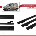Vauxhall Combo D 2012-2018 Arası ile Uyumlu BASIC Model Ara Atkı Tavan Barı Siyah 3 Adet