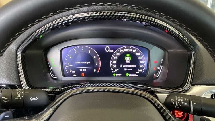 Honda 2022 Civic Gösterge Kaplama - Karbon