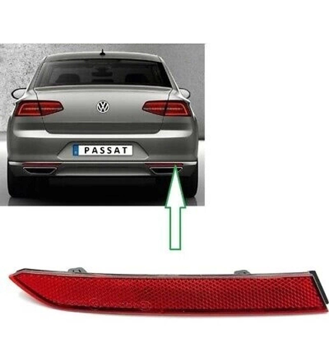 Volkswagen Passat 2015 Sonrası Arka Tampon Reflektörü Sağ