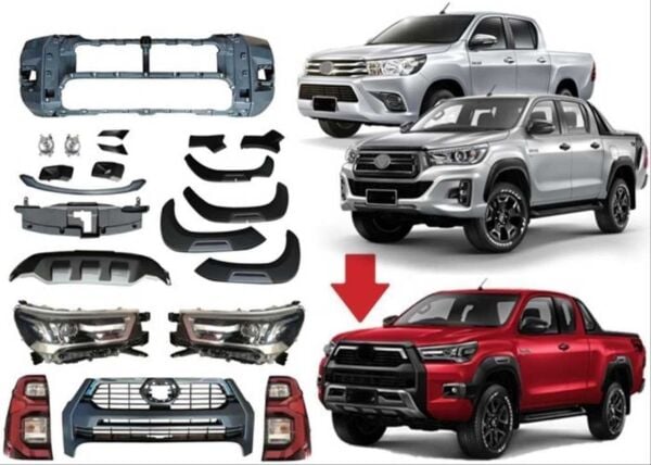Toyota Hılux Revo (2016-2020) Arası Uyumlu 2021+ Rocco Dönüşüm Far & Stop Dahil / Full Facelıft