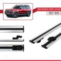 Ford Bronco Sport (CX430) 2021 ve Sonrası ile Uyumlu BASIC Model Ara Atkı Tavan Barı Gri 2 Adet