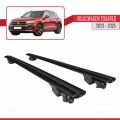 VW Touareg 2015-2018 Arası ile Uyumlu HOOK Model Ara Atkı Tavan Barı Siyah 2 Adet