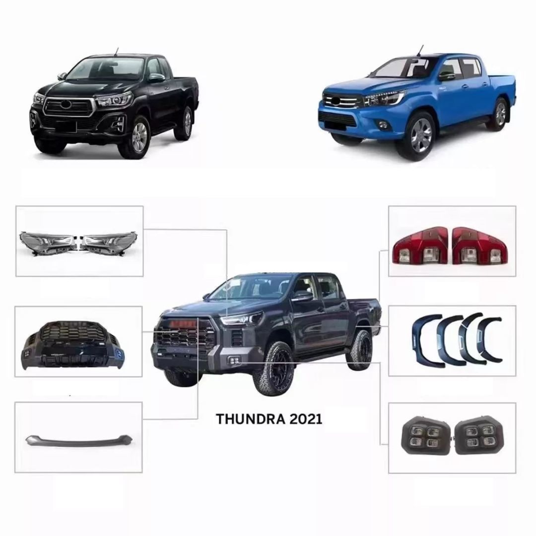 Toyota Hılux (2016-2019) Arası Uyumlu Tundra Body Kit /Far & Stop & Sis Dahil