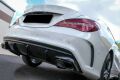 Mercedes Uyumlu W117 CLA İçin CLA45 Görünüm Difüzör ve Egzoz Seti 13-15 (Siyah Egzoz İle)