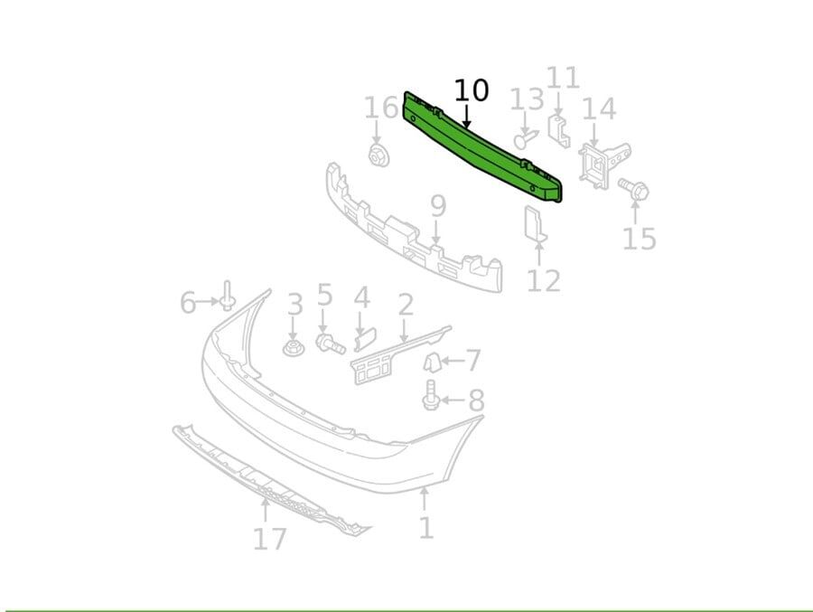 Kia Cerato 2007 Sonrası Arka Tampon Takviye