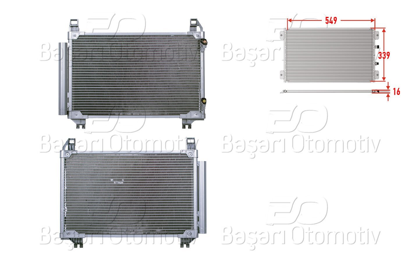 Toyota Yaris 2006 ve Sonrası Benzin Klima Radyatörü