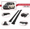 Toyota Yaris Verso (XP20) 1999-2005 Arası ile Uyumlu FLY Model Ara Atkı Tavan Barı Siyah 2 Adet