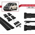 Toyota Yaris Verso (XP20) 1999-2005 Arası ile Uyumlu FLY Model Ara Atkı Tavan Barı Siyah 2 Adet