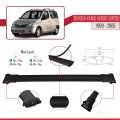 Toyota Yaris Verso (XP20) 1999-2005 Arası ile Uyumlu FLY Model Ara Atkı Tavan Barı Siyah 2 Adet
