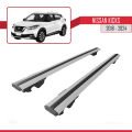Nissan Kicks 2018-2024 Arası ile Uyumlu HOOK Model Ara Atkı Tavan Barı Gri 2 Adet