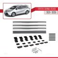 Toyota Sienna 4 (XL40) 2021 ve Sonrası ile Uyumlu BASIC Model Ara Atkı Tavan Barı Gri 3 Adet