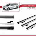 Toyota Sienna 4 (XL40) 2021 ve Sonrası ile Uyumlu BASIC Model Ara Atkı Tavan Barı Gri 3 Adet
