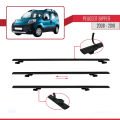 Peugeot Bipper 2008-2017 Arası ile Uyumlu BASIC Model Ara Atkı Tavan Barı Siyah 4 Adet