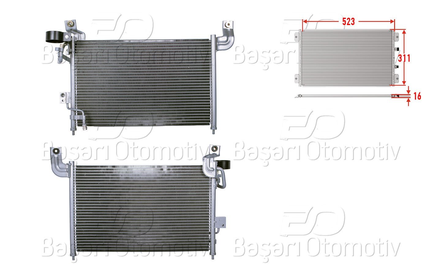 Ford Ranger 1999 ve Sonrası Klima Radyatörü