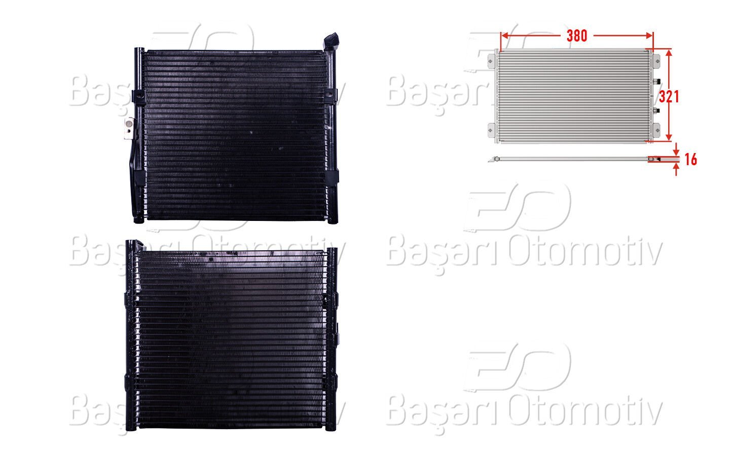 Honda Civic 1993-1995 Uyumlu Klima Radyatörü