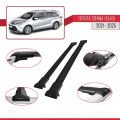 Toyota Sienna 4 (XL40) 2021 ve Sonrası ile Uyumlu FLY Model Ara Atkı Tavan Barı Siyah 2 Adet