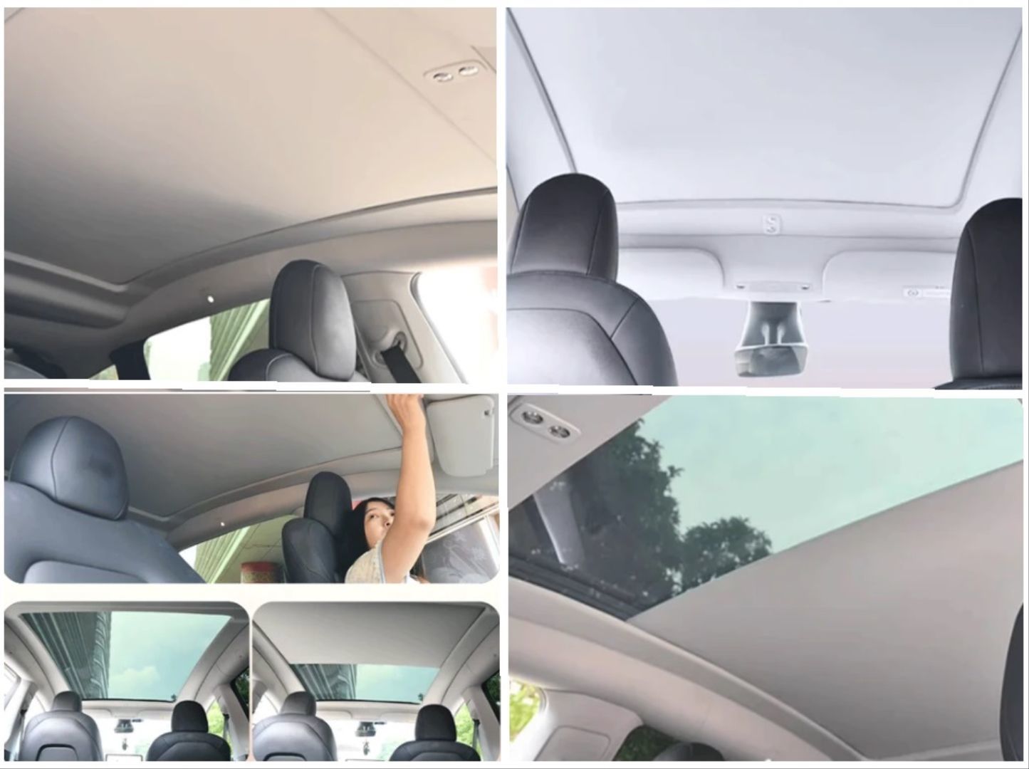 Tesla İçin Elektrikli Tavan Perdesi
