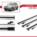 Kia Sportage 2 (JE) 2004-2009 Arası ile Uyumlu BASIC Model Ara Atkı Tavan Barı Gri 3 Adet
