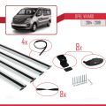 Opel Vivaro B 2014-2019 Arası ile Uyumlu BASIC Model Ara Atkı Tavan Barı Gri 4 Adet