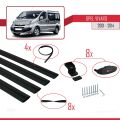 Opel Vivaro A 2001-2014 Arası ile Uyumlu BASIC Model Ara Atkı Tavan Barı Siyah 4 Adet