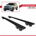 Jeep Grand Cherokee 2022-2024 Arası ile Uyumlu HOOK Model Ara Atkı Tavan Barı Siyah 2 Adet