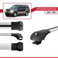 Mitsubishi Pajero (V60) 5 Kapı 1999-2006 Arası ile Uyumlu ACE-1 Ara Atkı Tavan Barı Gri 2 Adet
