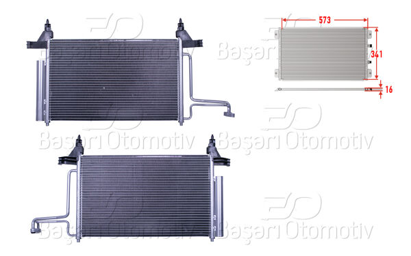 Fiat Stilo 2001 Sonrası Klima Radyatörü 573x341x16