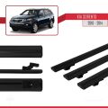 Kia Sorento 2 (XM) 2010-2014 Arası ile Uyumlu BASIC Model Ara Atkı Tavan Barı Siyah 3 Adet
