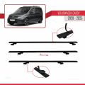 Volkswagen Caddy 4 (SB) 2020 ve Sonrası ile Uyumlu BASIC Model Ara Atkı Tavan Barı Siyah 2 Adet